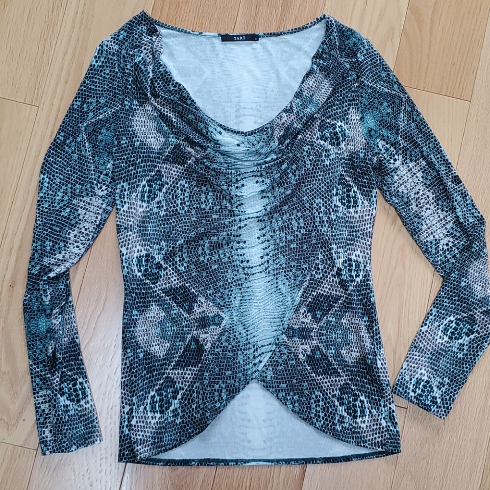 Tart womans modal snakeskin print top